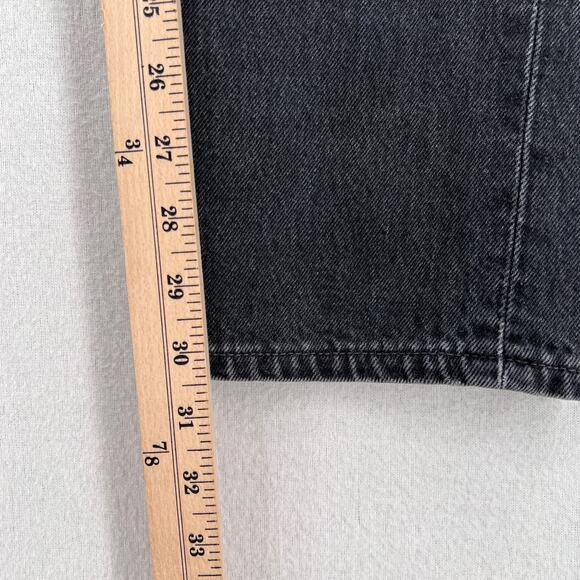 LEVIS Vintage 501 Jeans Womens 28 x 32 Black High Rise Button Fly 1990s Y2K - Picture 15 of 15